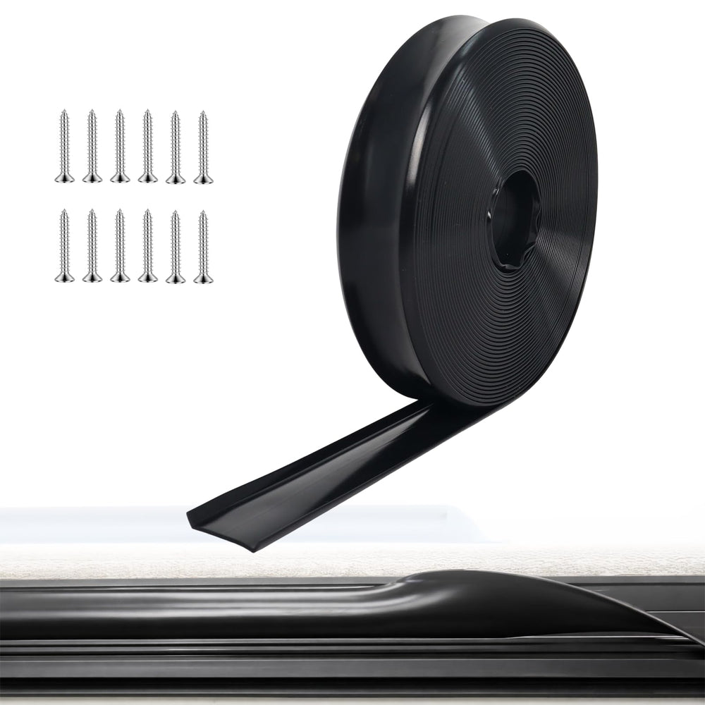 Podoy front packaging showing 50ft black trim, durable coverage benefit
