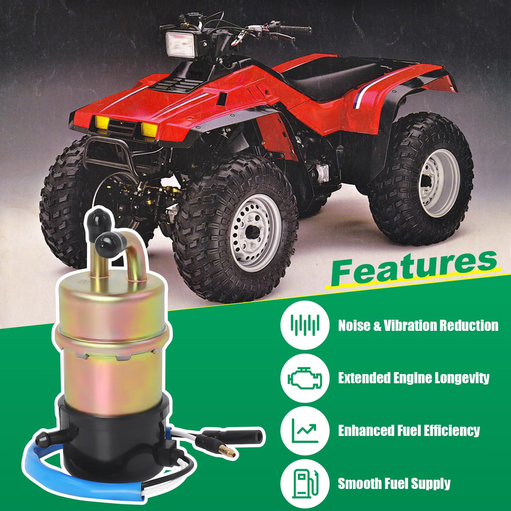 Podoy pump installed in ATV fuel line demonstrating restored steady fuel delivery