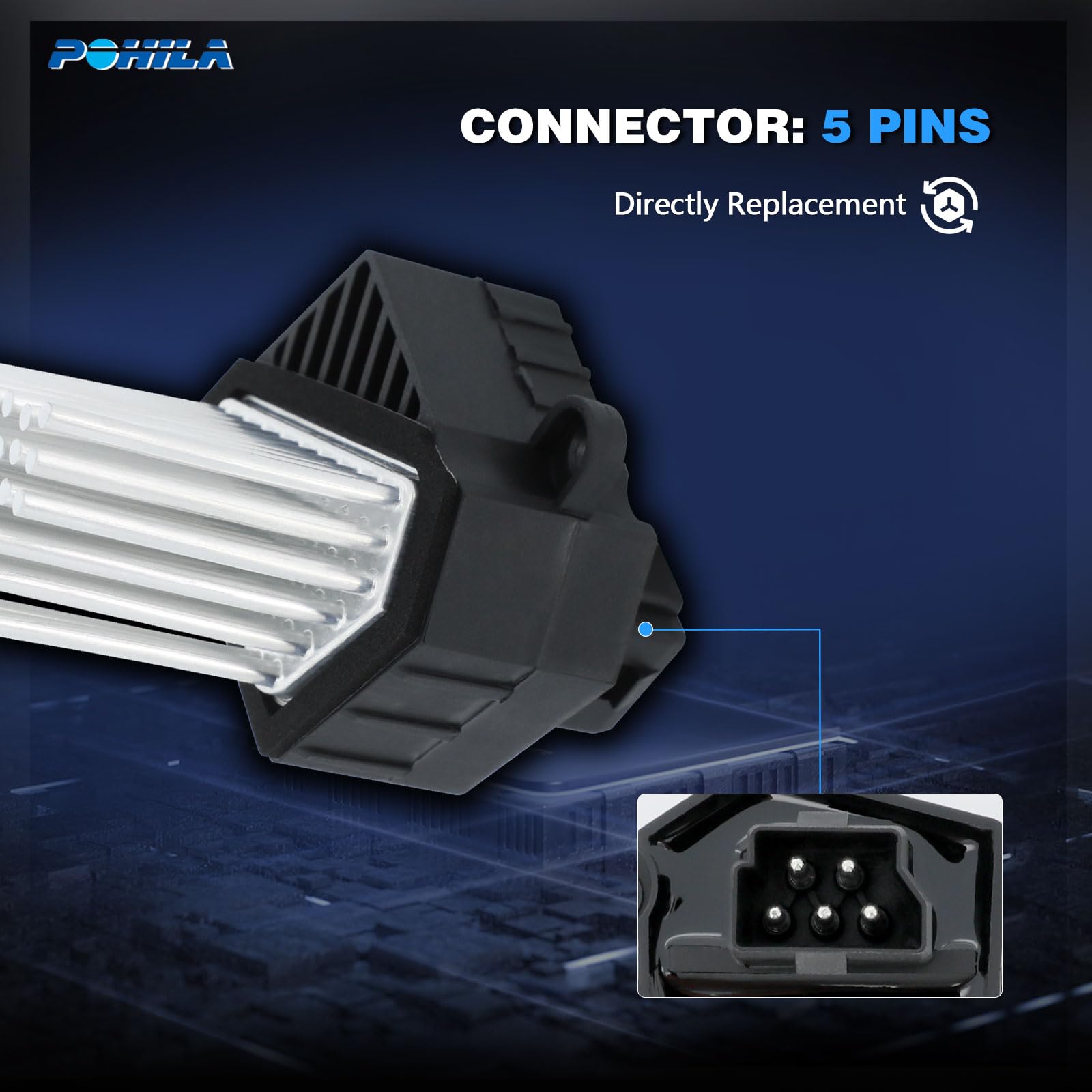 POHILA resistor beside ruler showing compact size for correct fit benefit