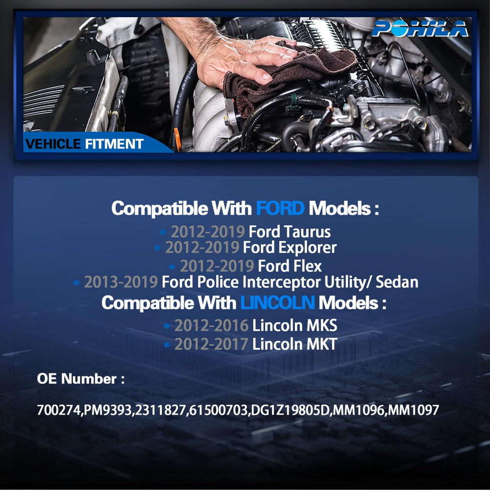 POHILA motor label and spec plate, provides verified OEM reference numbers for fit