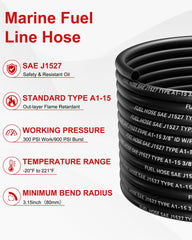 POHIR closeup of NBR inner tube revealing fuel-resistant smooth bore for reliable flow