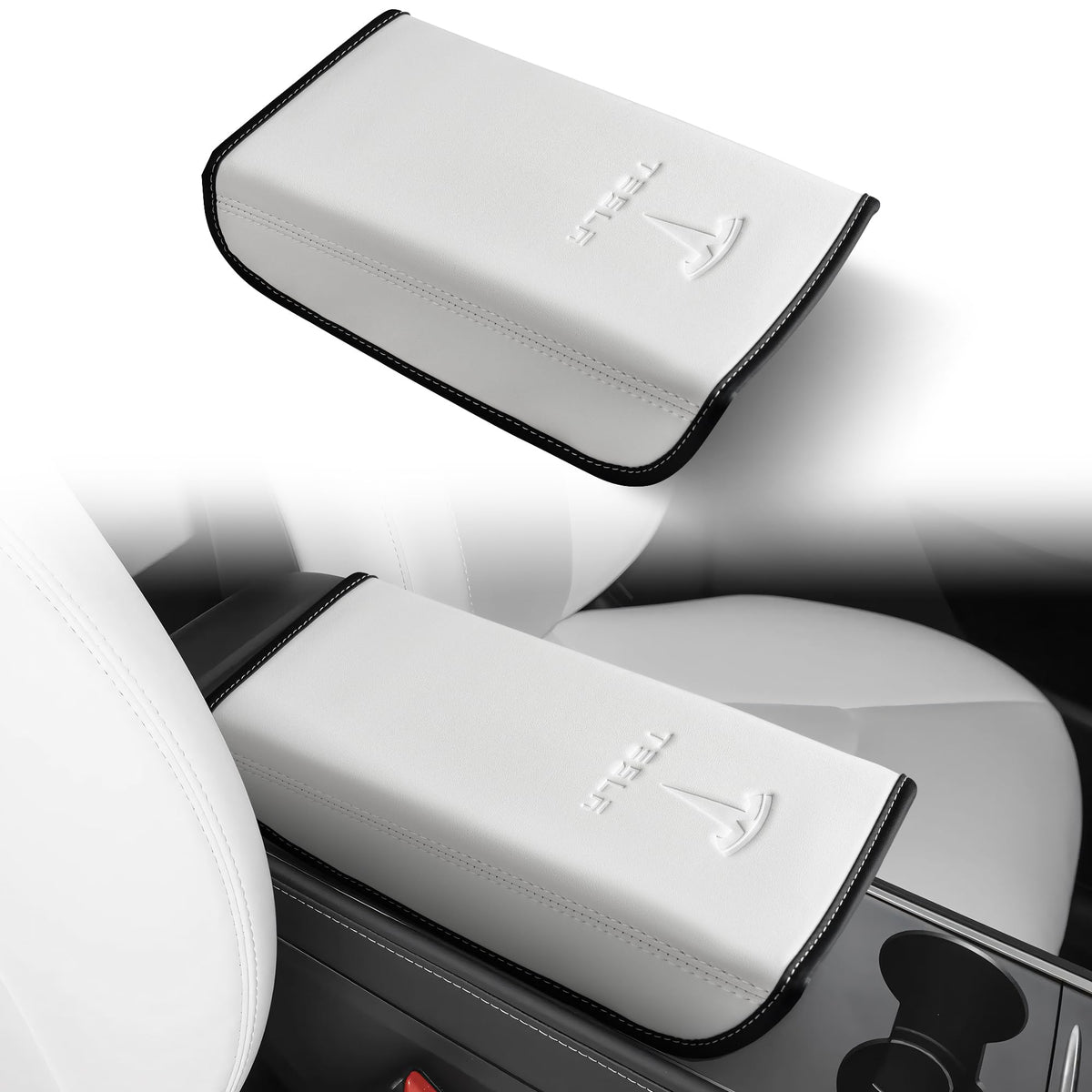 POKUNG center console cover front view shows seamless fit and clean look