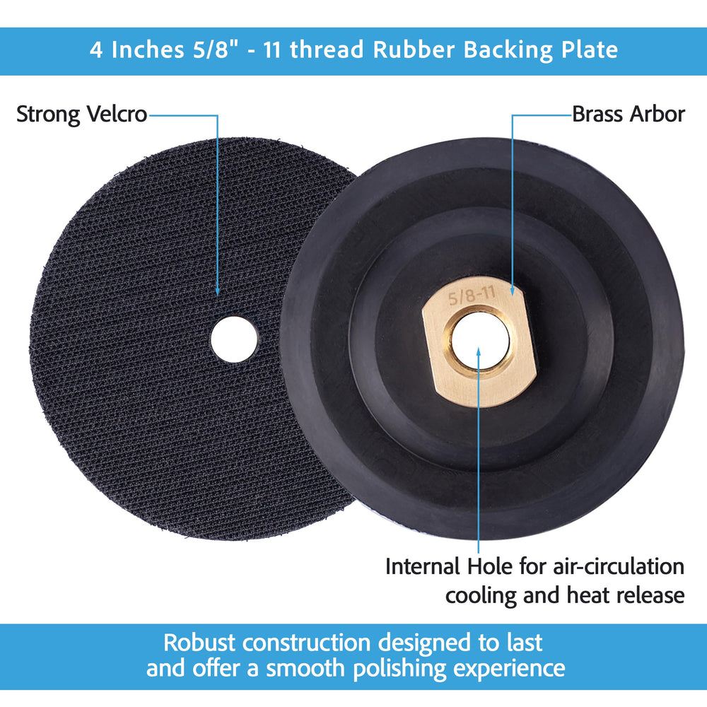 POLISHSURF polishing pad in use on granite countertop showing efficient scratch removal