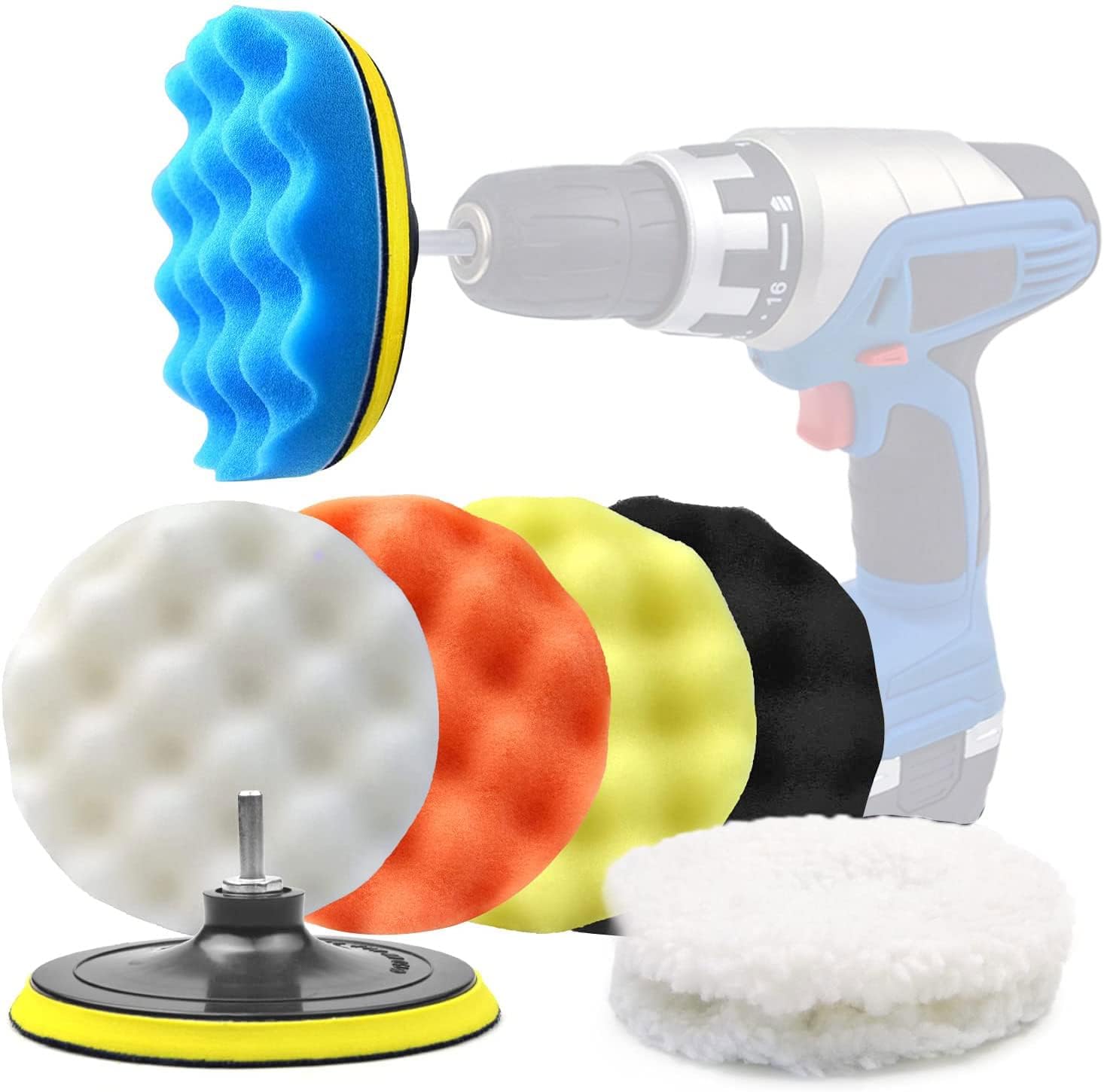 POLIWELL kit front packaging showing all included pads and accessories for easy selection