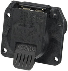 POLLAK front view of 11-893P 7-way socket adapter showing durable OEM-style connection and tidy install benefit