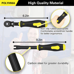 POLYHNIA 5/16-inch double-square wrench head detail for reliable nut grip