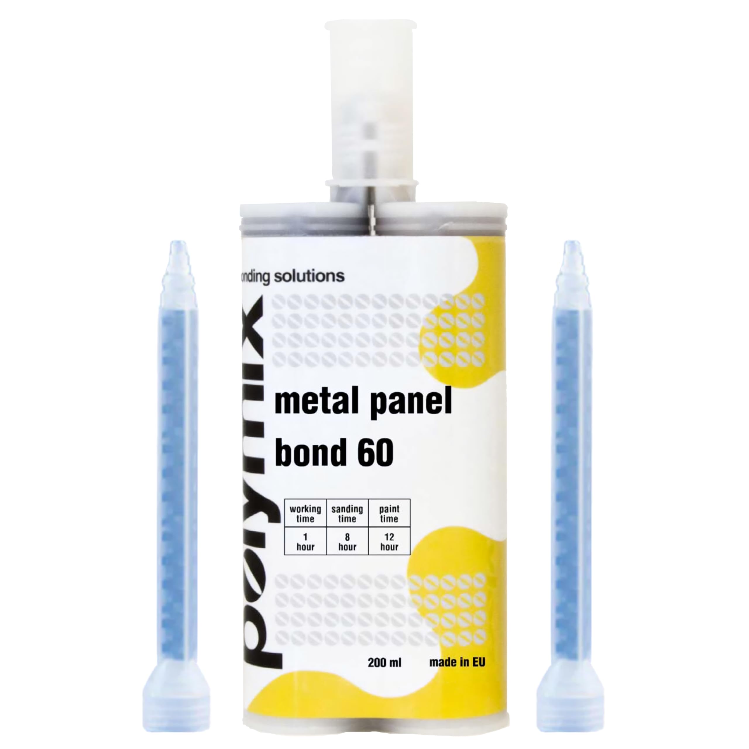 Polymix cartridge front view showing label and ready-to-use kit benefit