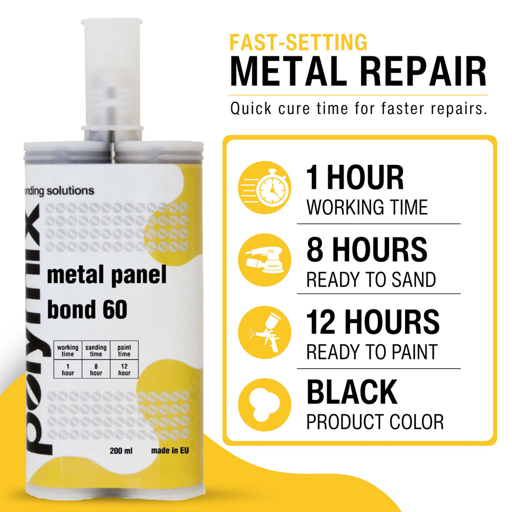 Polymix yellow label close-up highlighting product identification and reliability