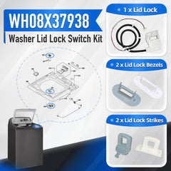 Pomartium installed lid lock in washer top view ensuring cycle starts