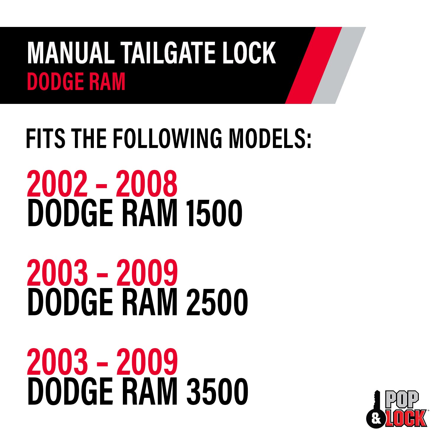 Pop & Lock lock next to ruler showing compact size for correct fitment on Rams