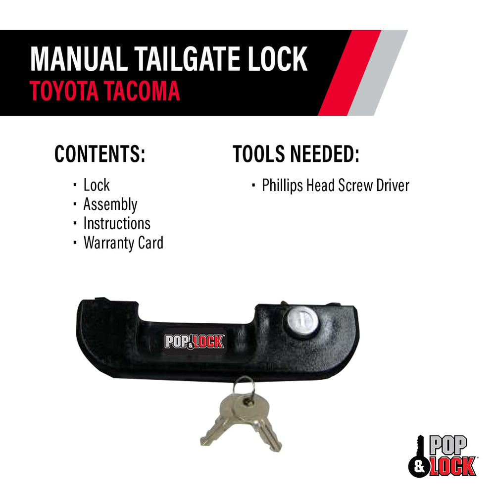 Pop & Lock PL5100 angled profile displaying raised lock for easy reach