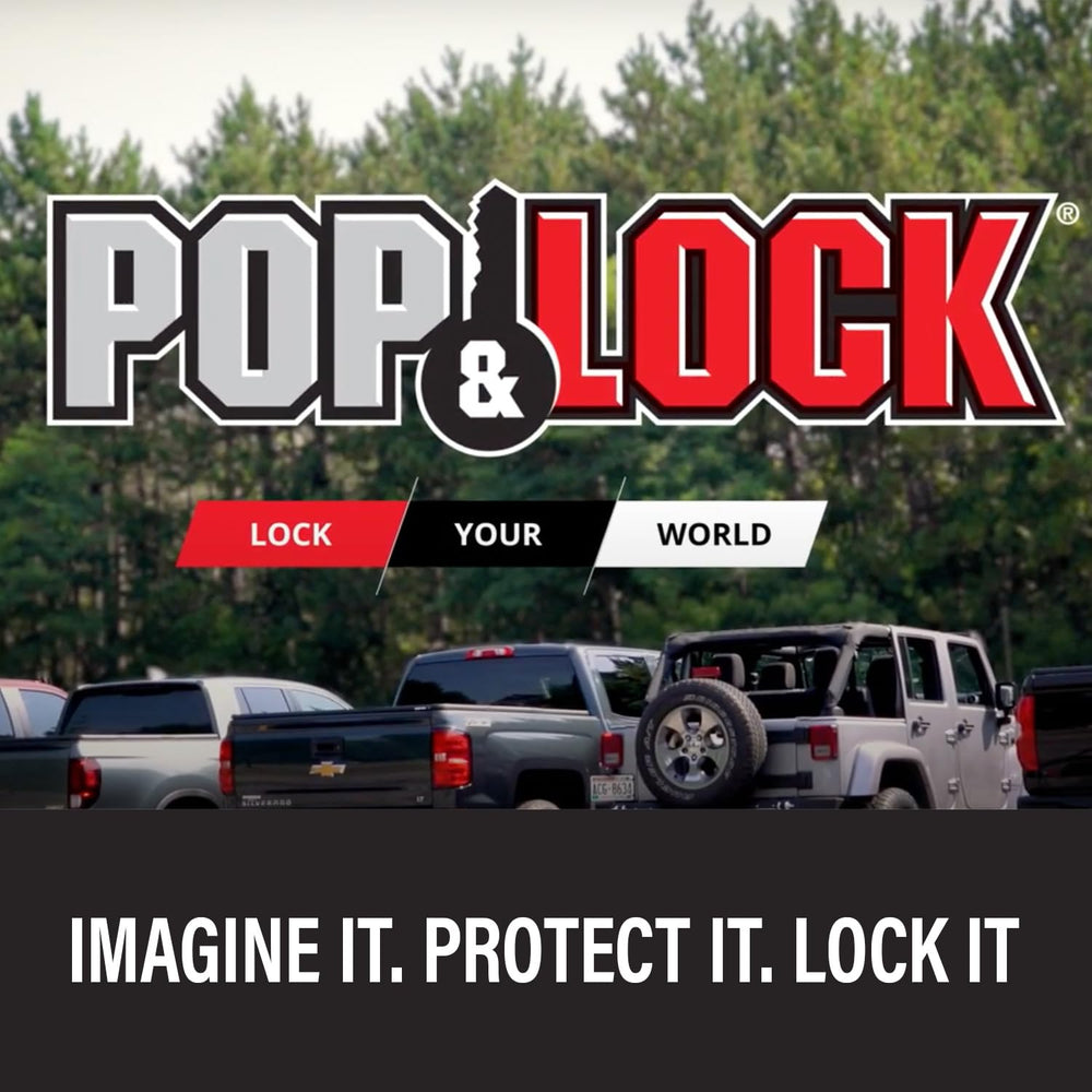 Pop & Lock PL5100 on truck bed with cover showing enhanced cargo security