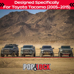 Pop & Lock PL5400 side profile installed on Tacoma demonstrating secure closure