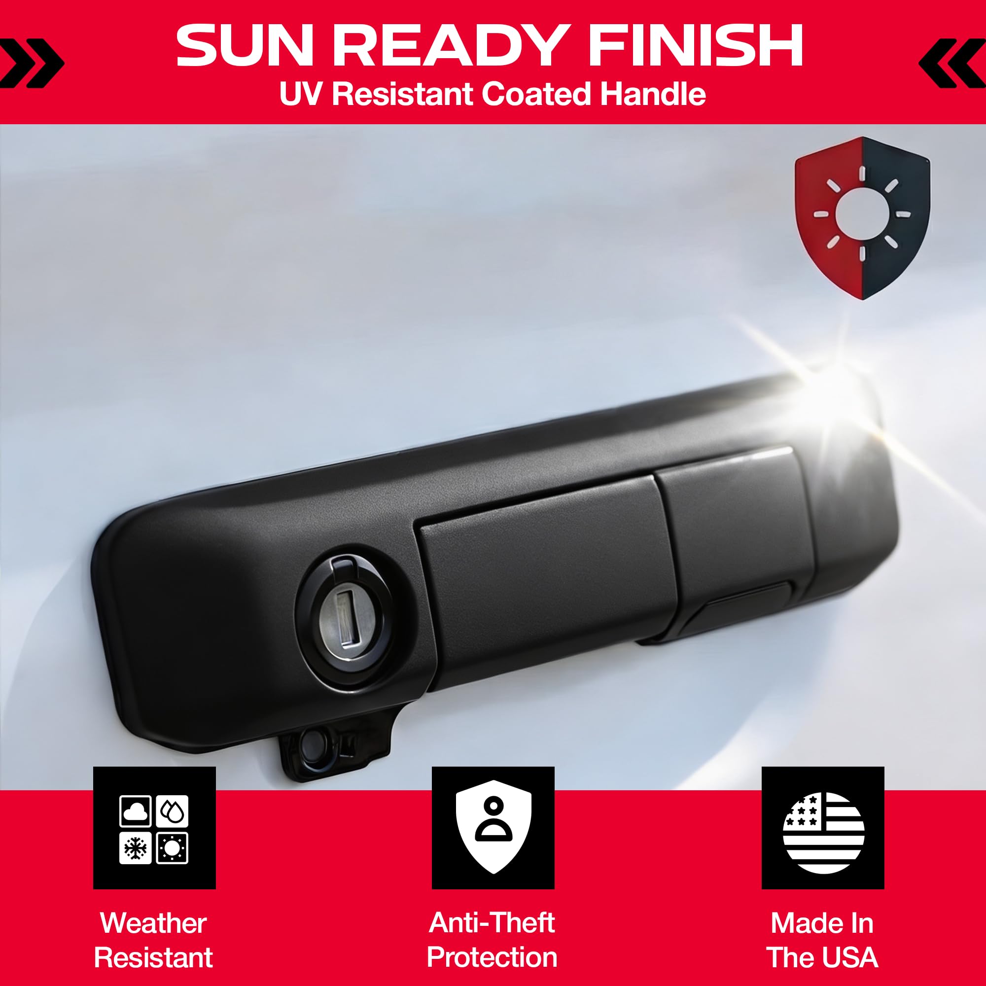Pop & Lock PL5400 finish detail showing UV-resistant coating for lasting look