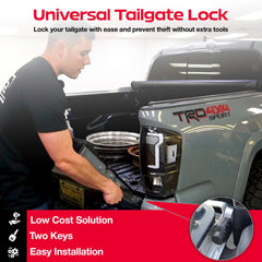 Pop & Lock close-up of keyed cylinder for reliable keyed access