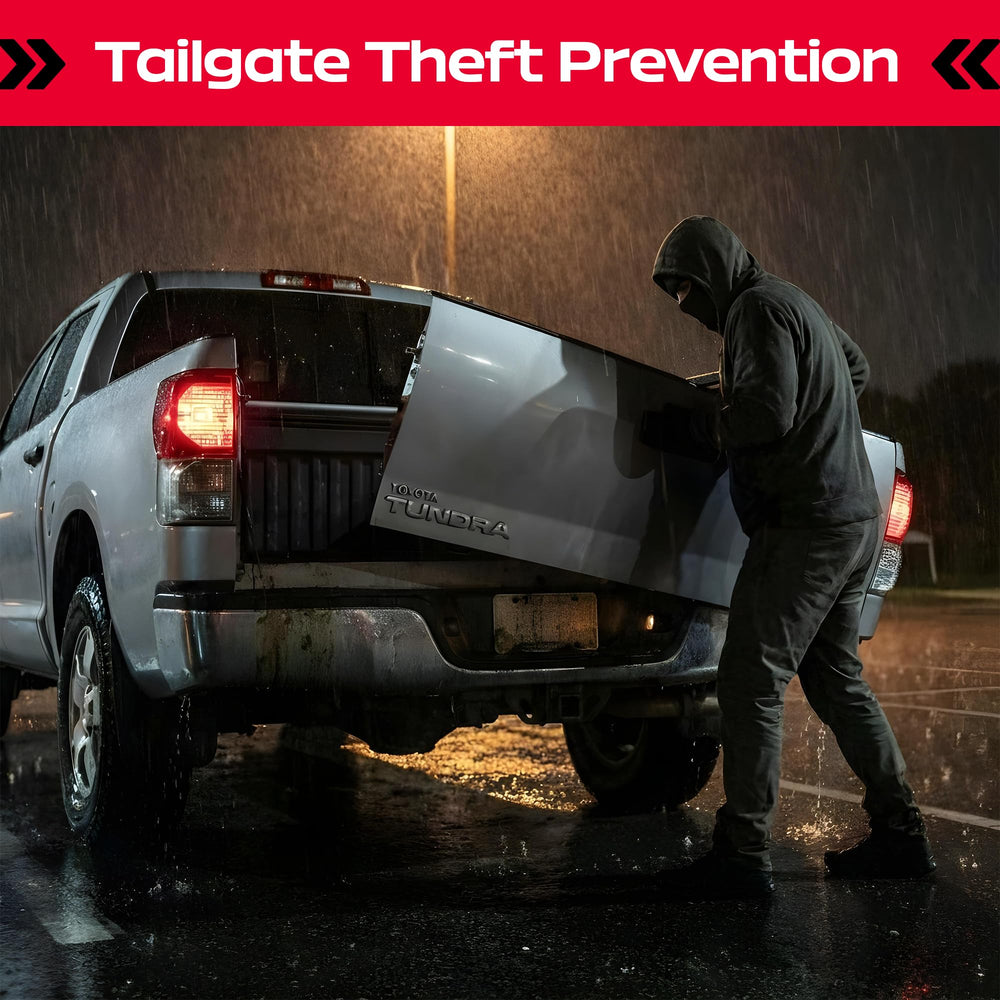 Pop & Lock on parked truck illustrating cargo protection peace of mind