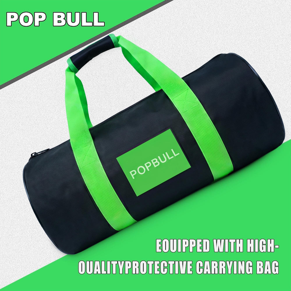 POPBULL rope storage bag and scale highlighting compact transport