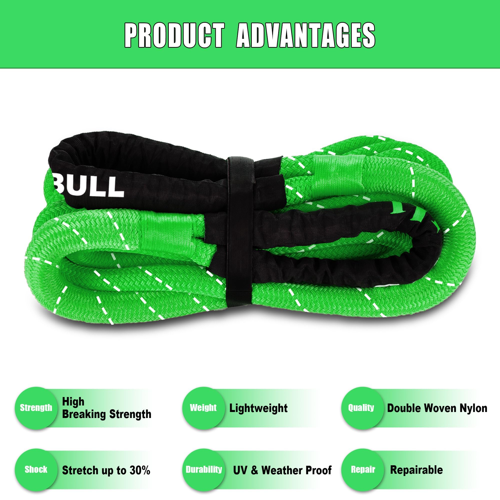 POPBULL soft shackle pair detail showing secure, lighter connecting option