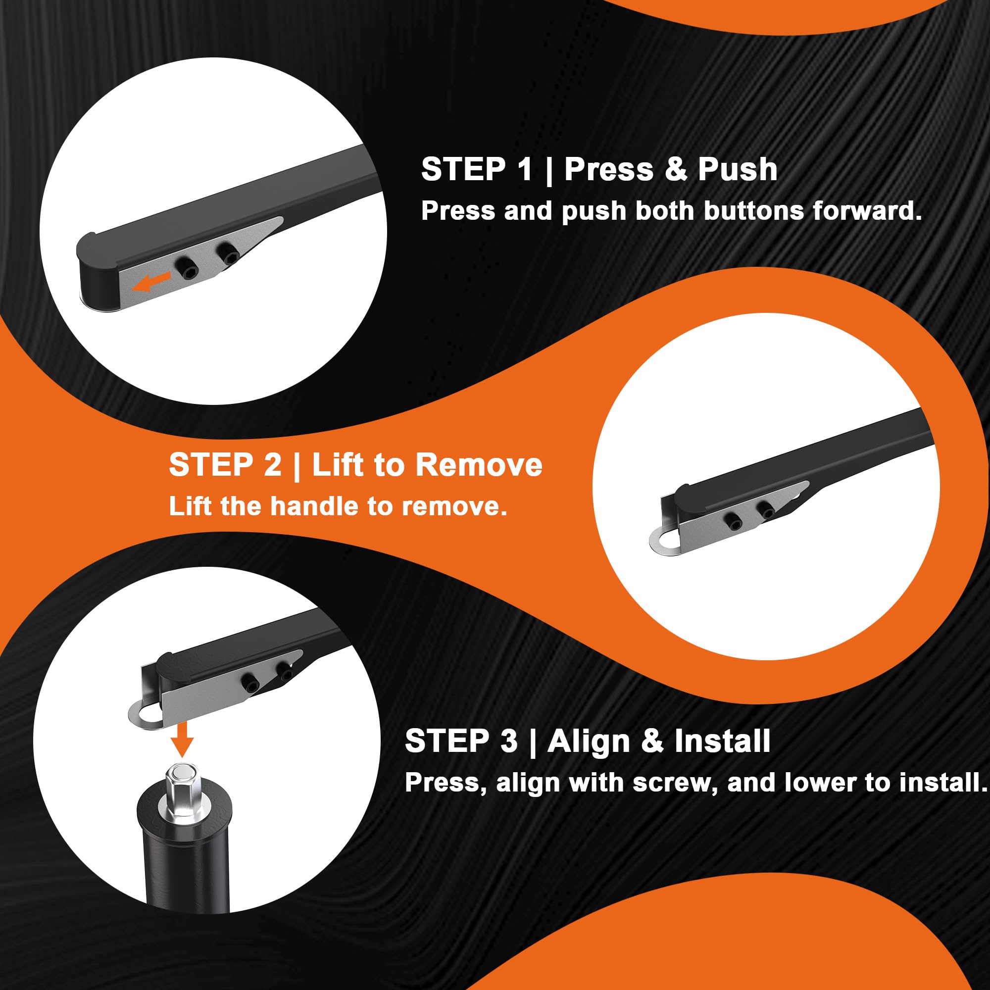 POPBULL three-hole mounting pattern detail showing simple bolt-on installation benefit