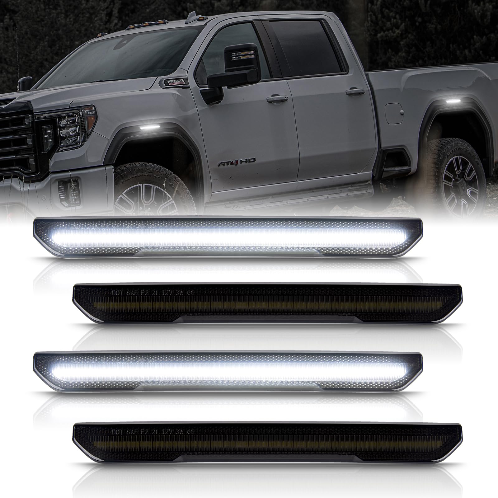 POPMOTORZ front fender marker assembly showing clean fit and modern look