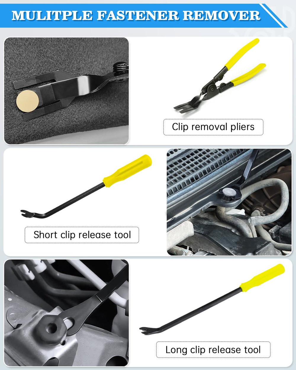 Poraxy clip removal pliers removing fastener without damaging panel finish