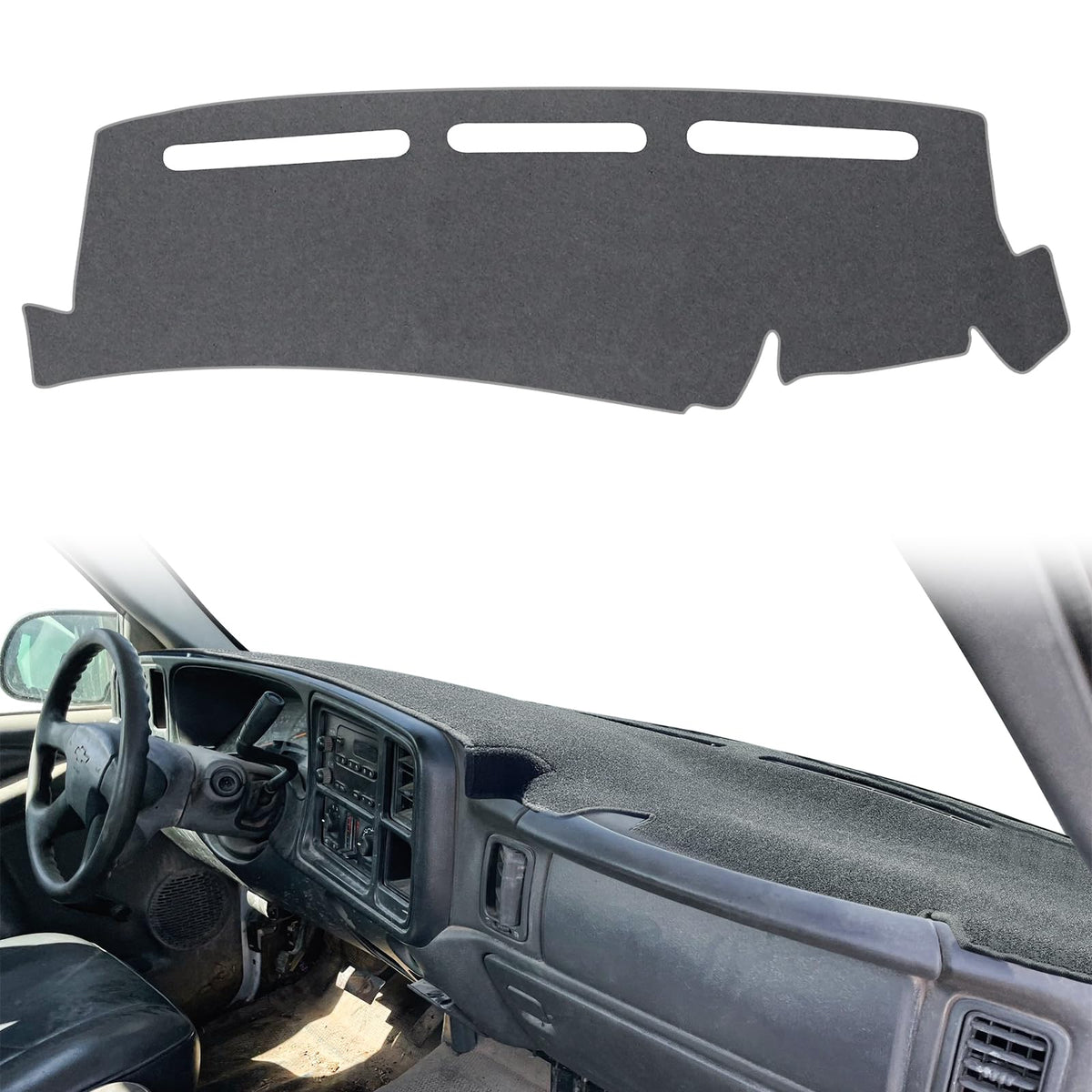 POSAID dash cover front view showing precise fit and protection