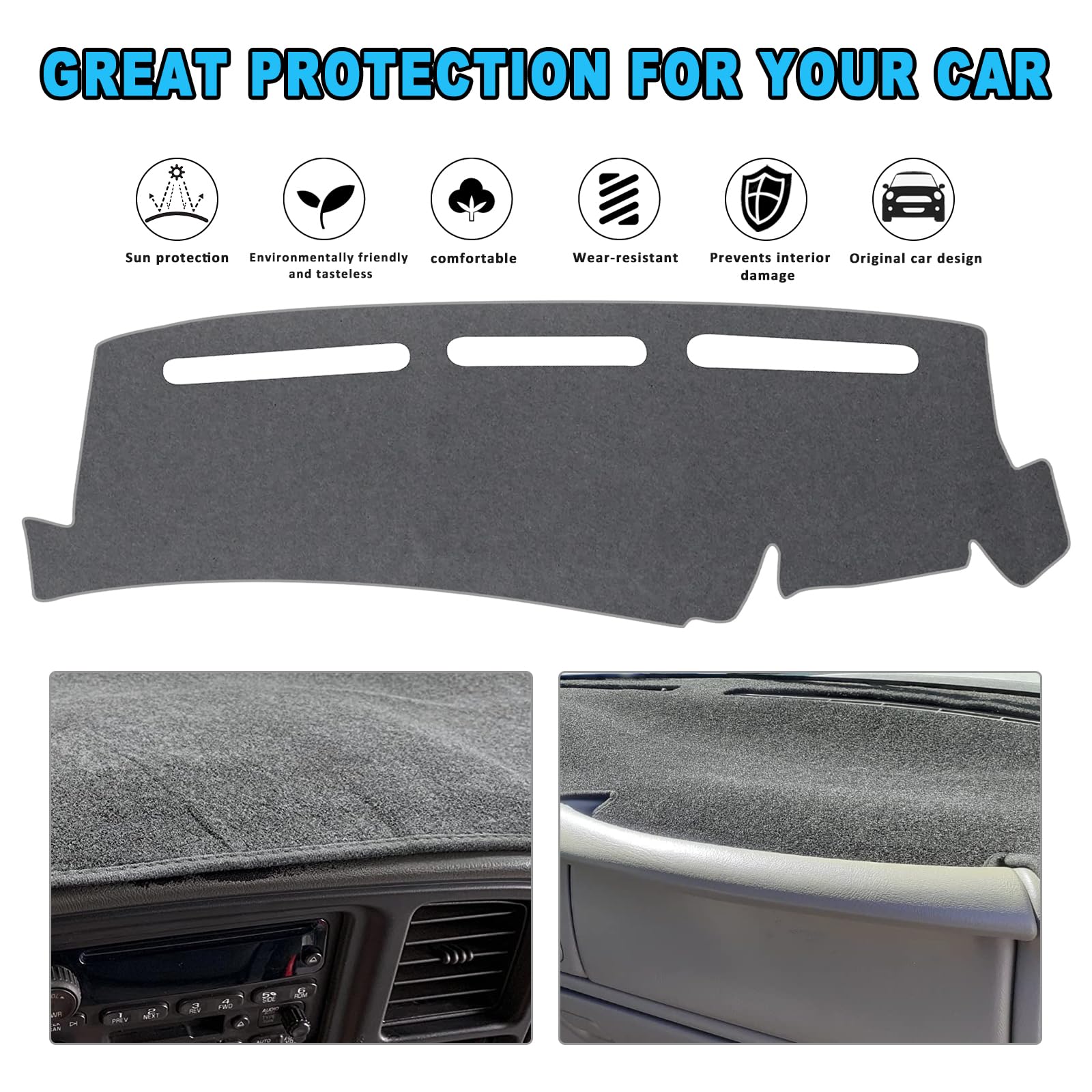 POSAID cover installed in Silverado reduces glare and keeps cabin cooler