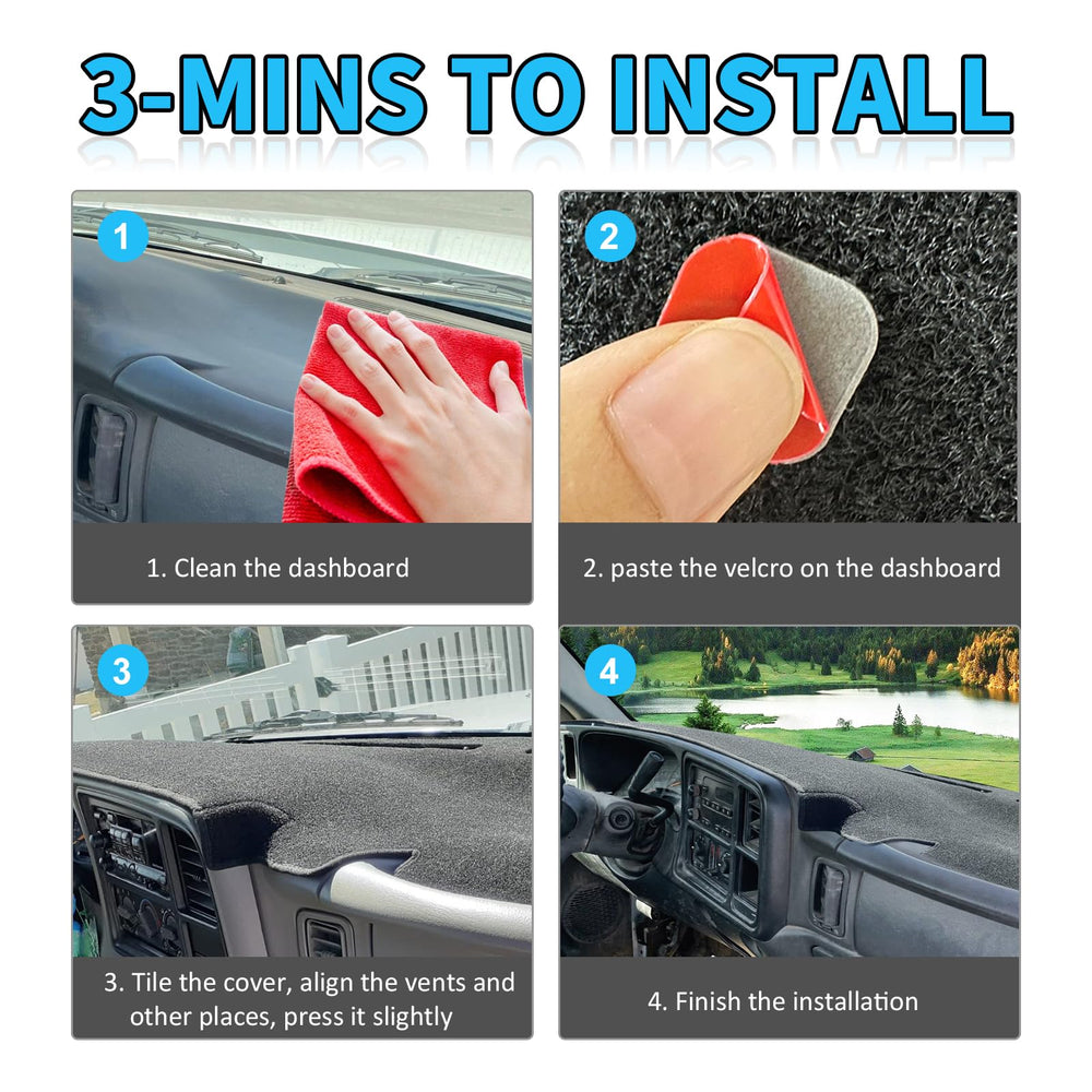 POSAID dash cover in truck interior enhancing appearance and comfort