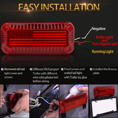 POVTOR tail light installed on trailer improving rear visibility during night driving