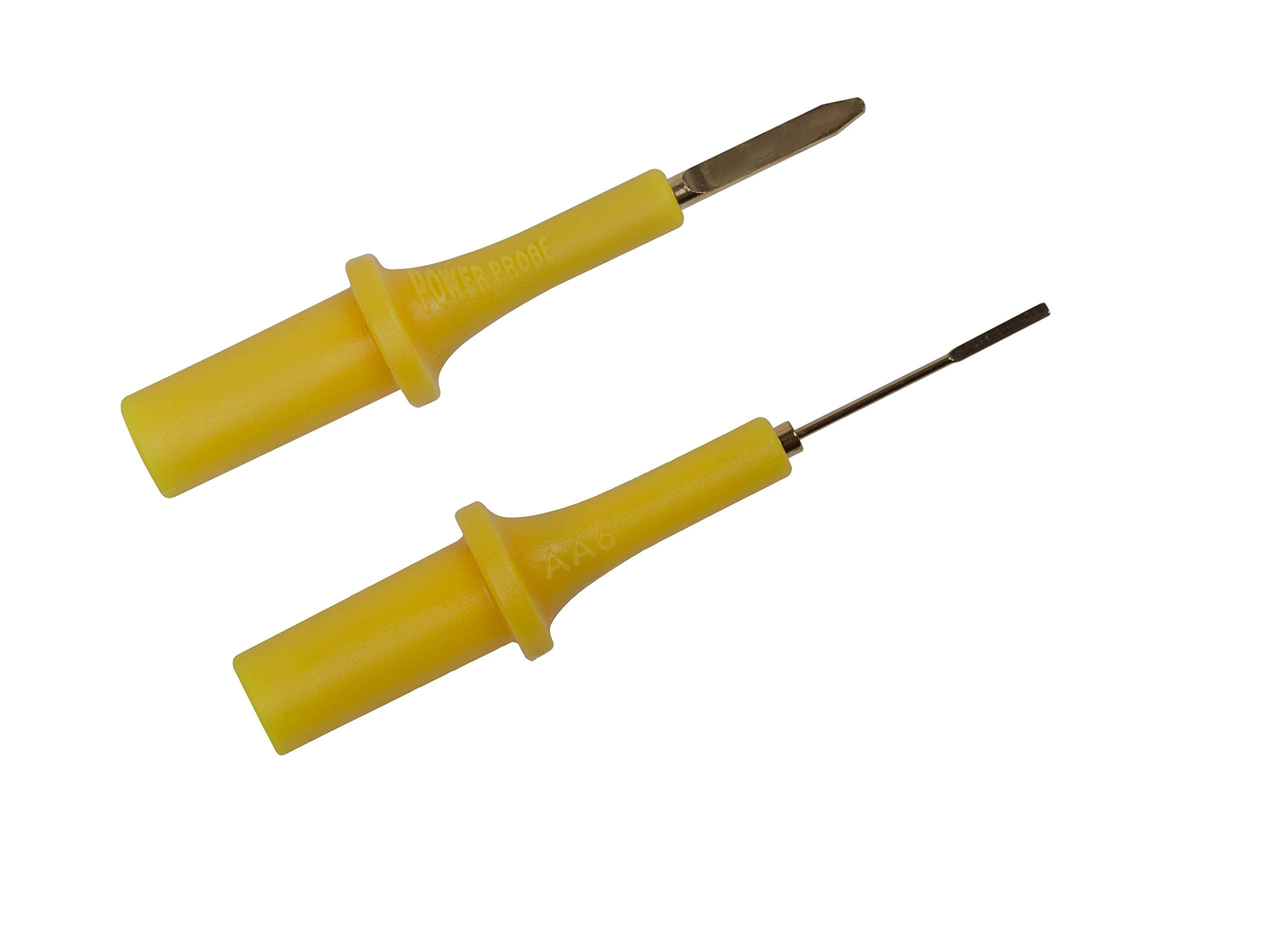 Power Probe adapters in use on a vehicle fuse box for safer, faster electrical diagnostics