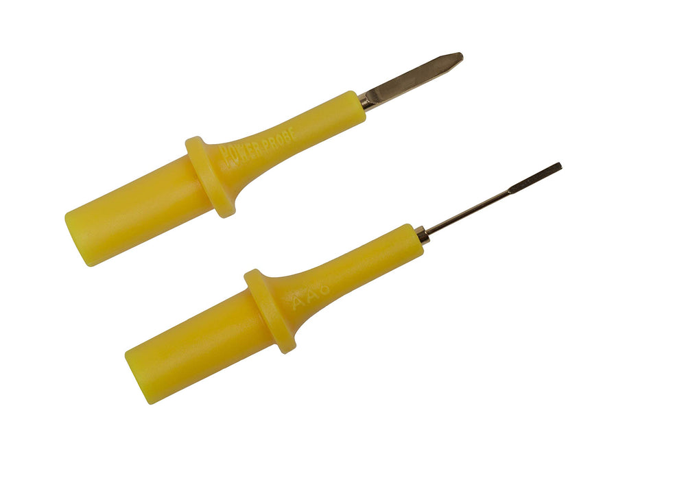 Power Probe adapters in use on a vehicle fuse box for safer, faster electrical diagnostics