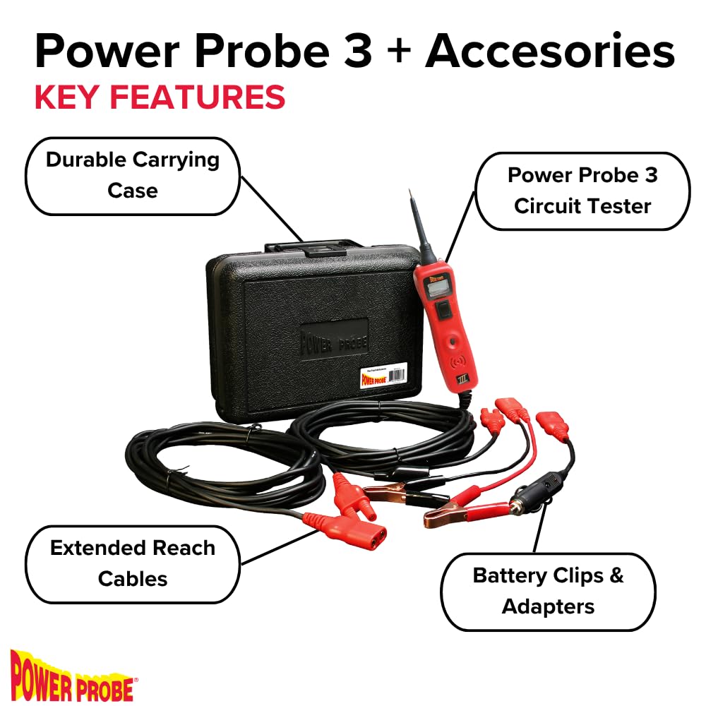Power Probe probe close-up showing ergonomic grip and insulated tip for safe testing