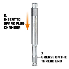 Powerbuilt close-up of collapsible end, demonstrates easy insertion benefit