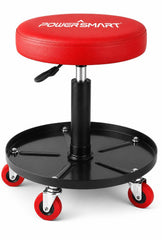 PowerSmart roller seat front view showing sturdy frame and tray benefit: visual durability