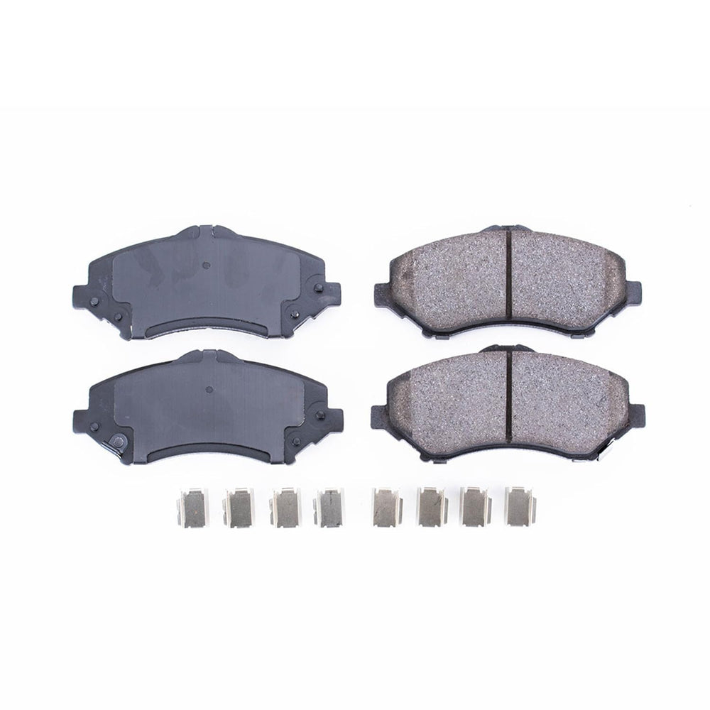 PowerStop close-up of friction surface showing chamfered slot benefits