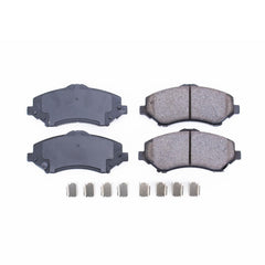PowerStop close-up of friction surface showing chamfered slot benefits
