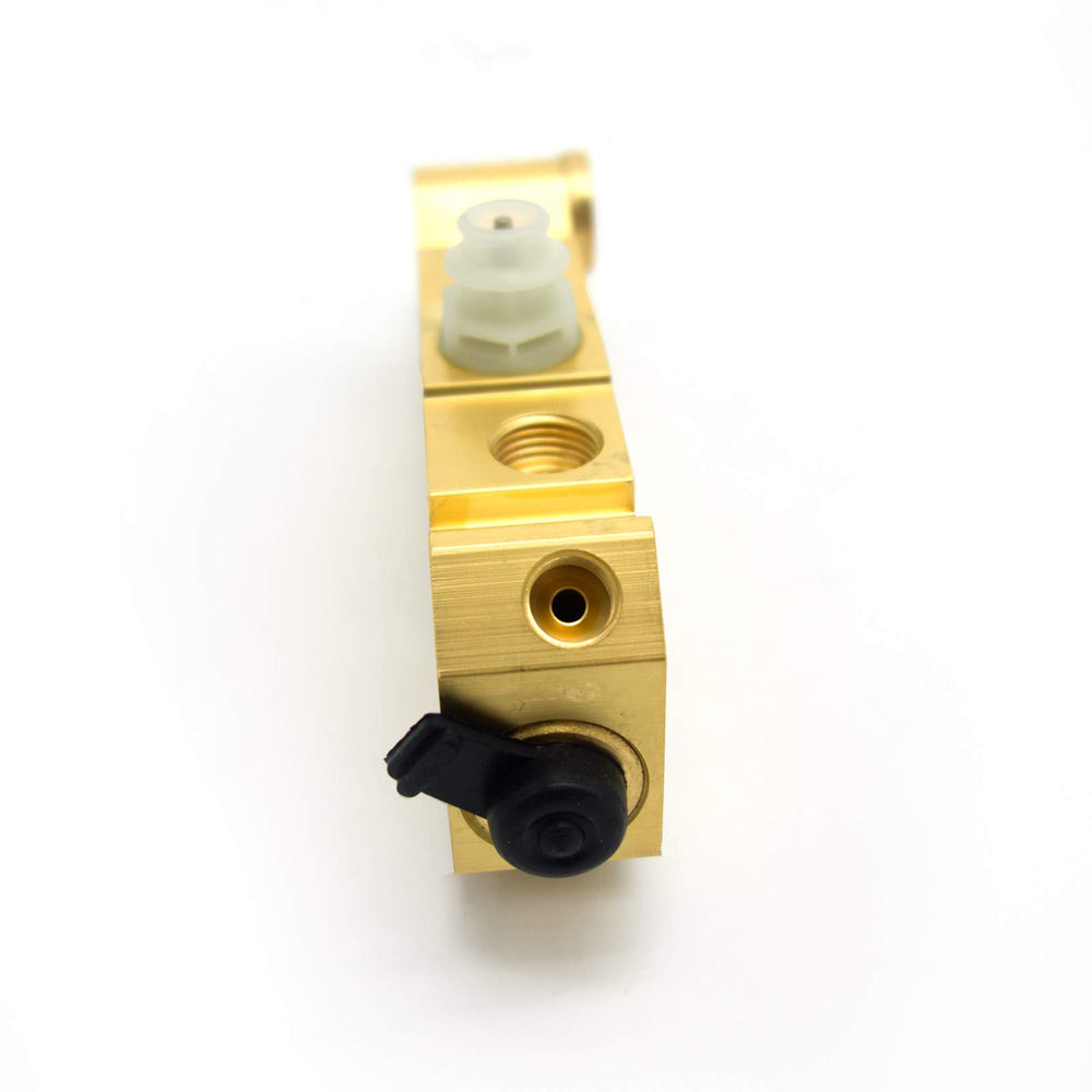 POWERWORKS PV2 connected to brake lines depicting proper plumbing and secure connections