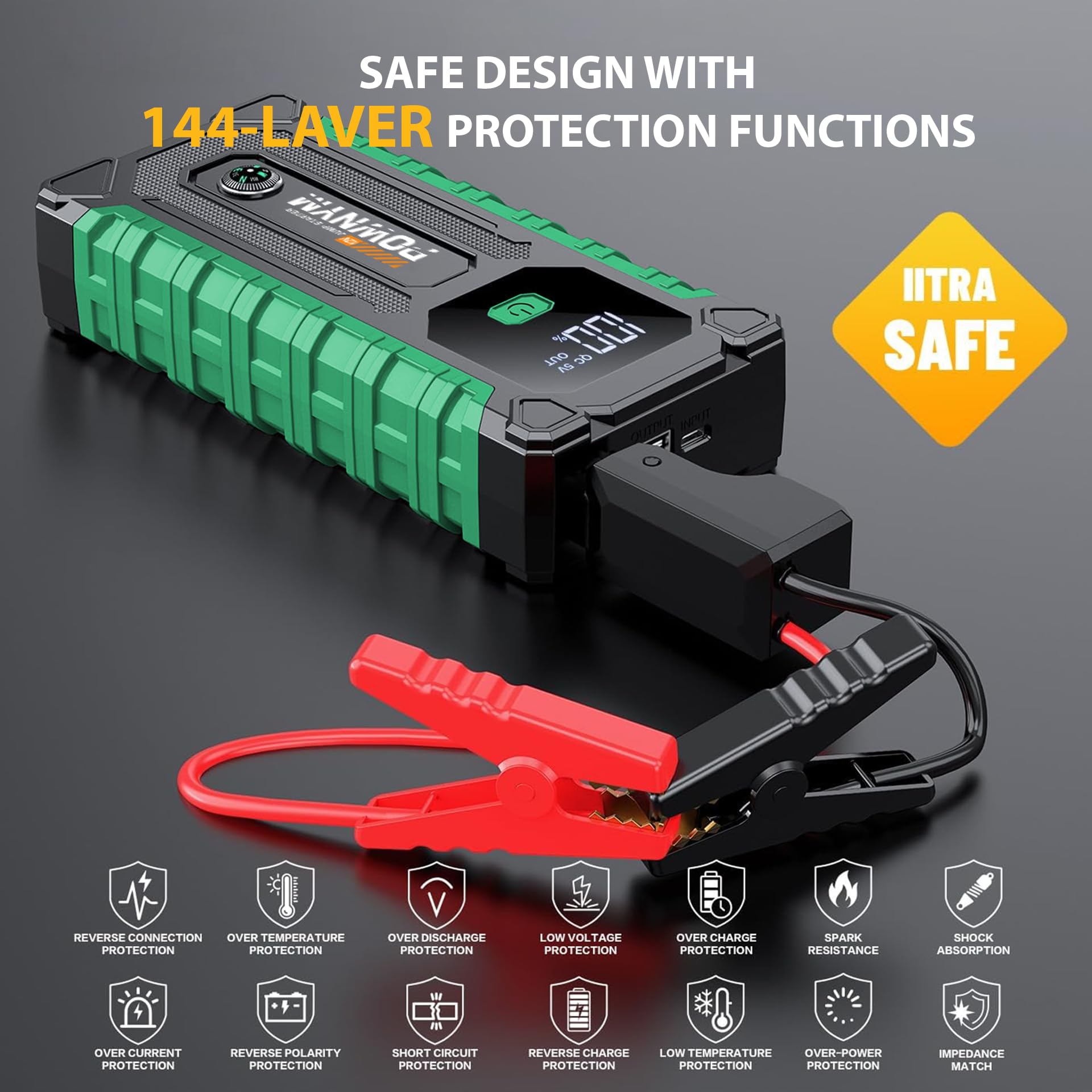 Pownym stored in glovebox demonstrating compact size and easy access