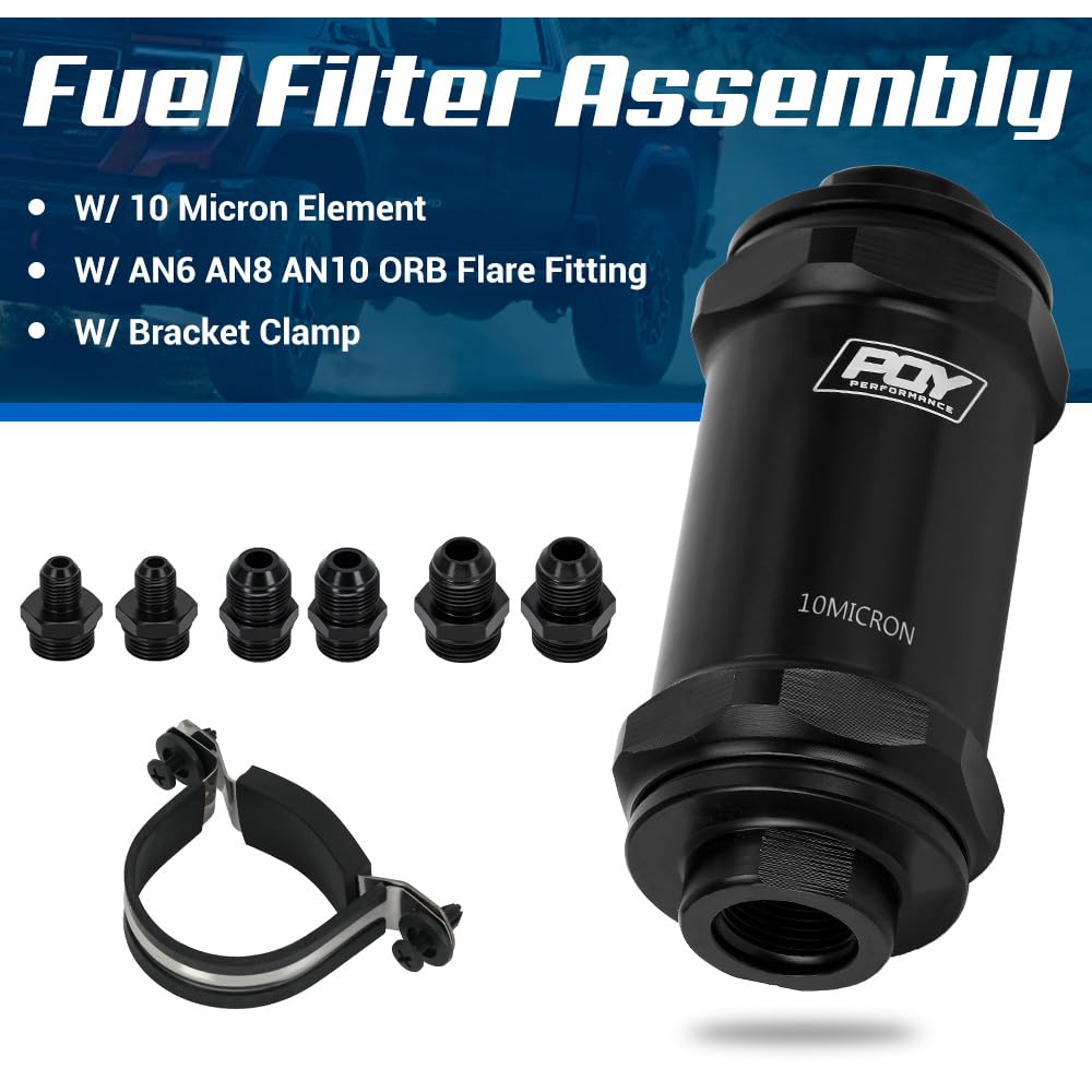PQY adapter fittings close-up demonstrating AN6 AN8 AN10 versatility for multiple hose sizes