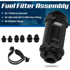 PQY adapter fittings close-up demonstrating AN6 AN8 AN10 versatility for multiple hose sizes