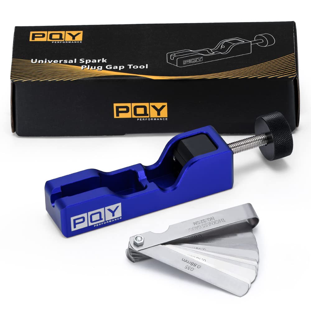 PQY lifestyle garage workbench scene illustrating quick spark plug maintenance