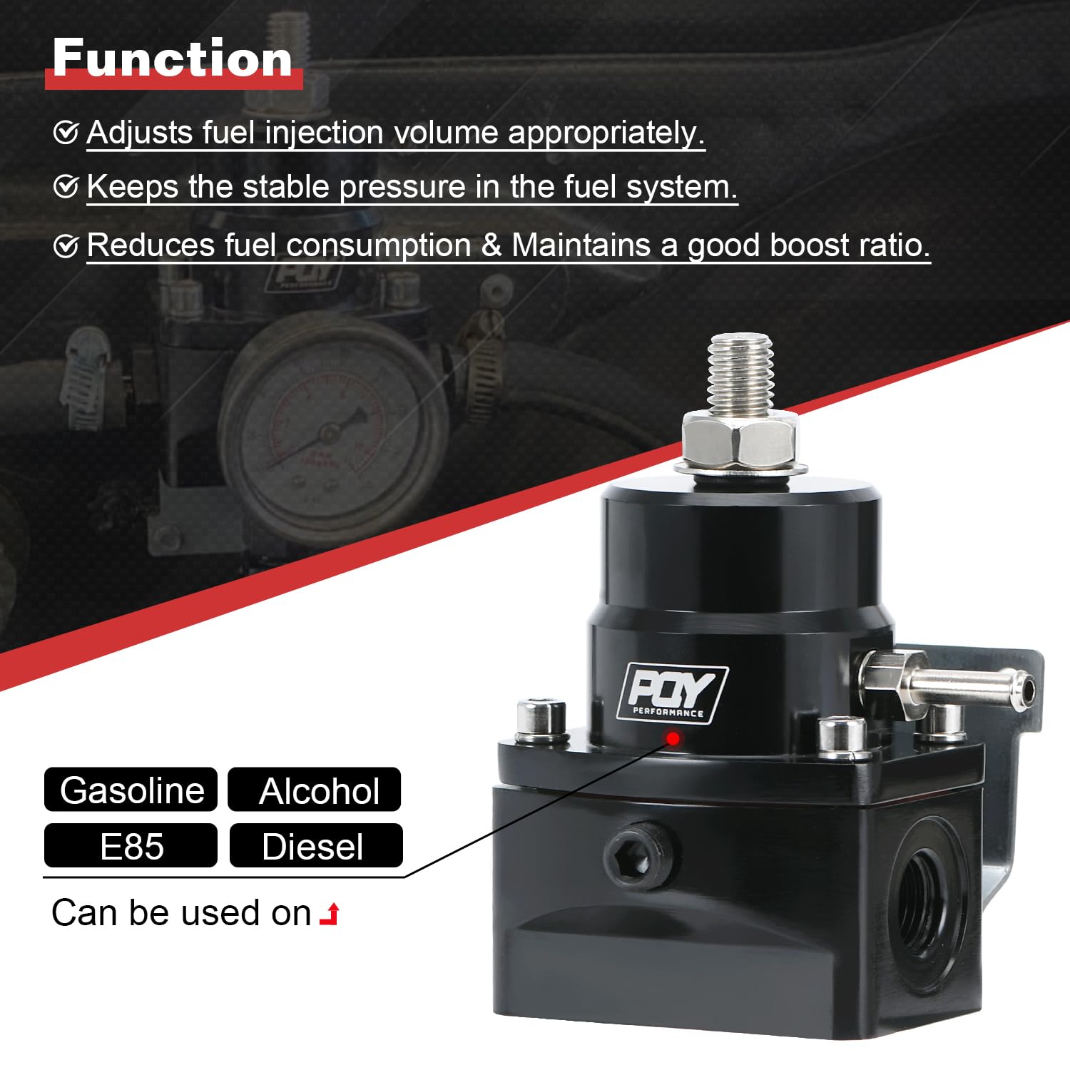 PQY regulator gauge closeup showing 0-160 PSI dial for quick pressure checks
