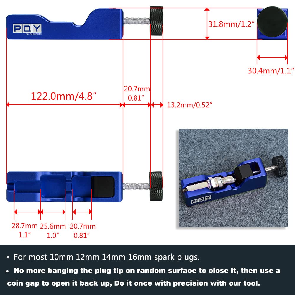 PQY size comparison with ruler scale showing compact dimensions and portability