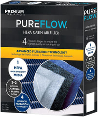Premium Guard PUREFLOW activated charcoal layer close detail for odor control