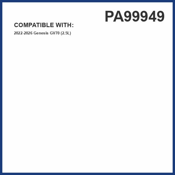 Premium Guard PG PA99949 installed in Genesis GV70 engine bay demonstrating proper seal
