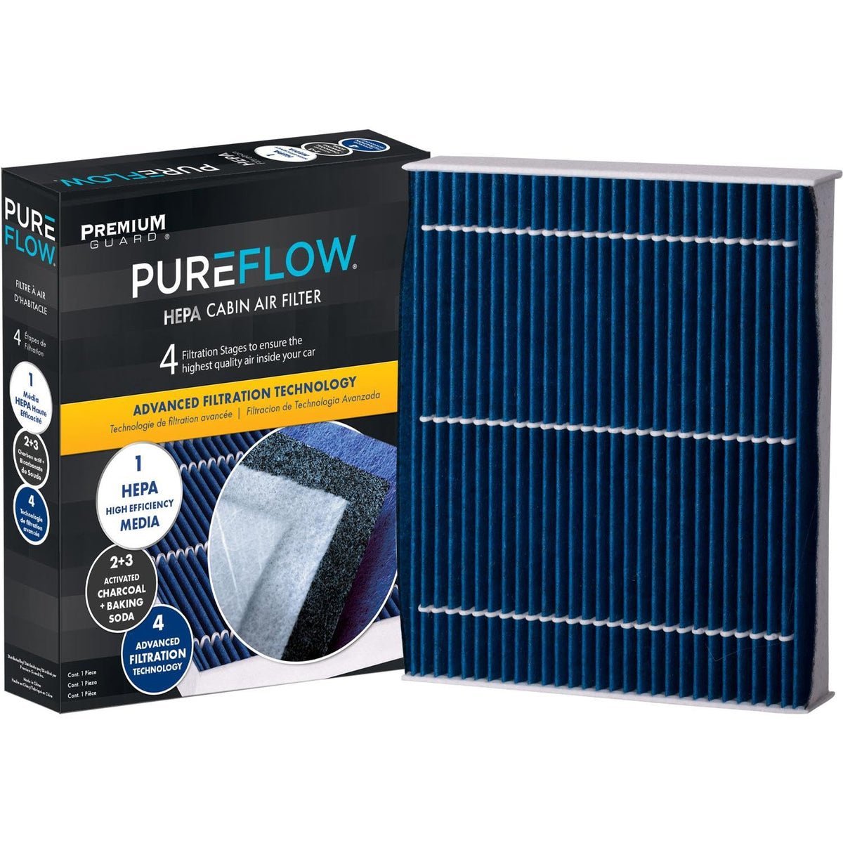 Premium Guard PUREFLOW front packaging showing product and compatibility benefits