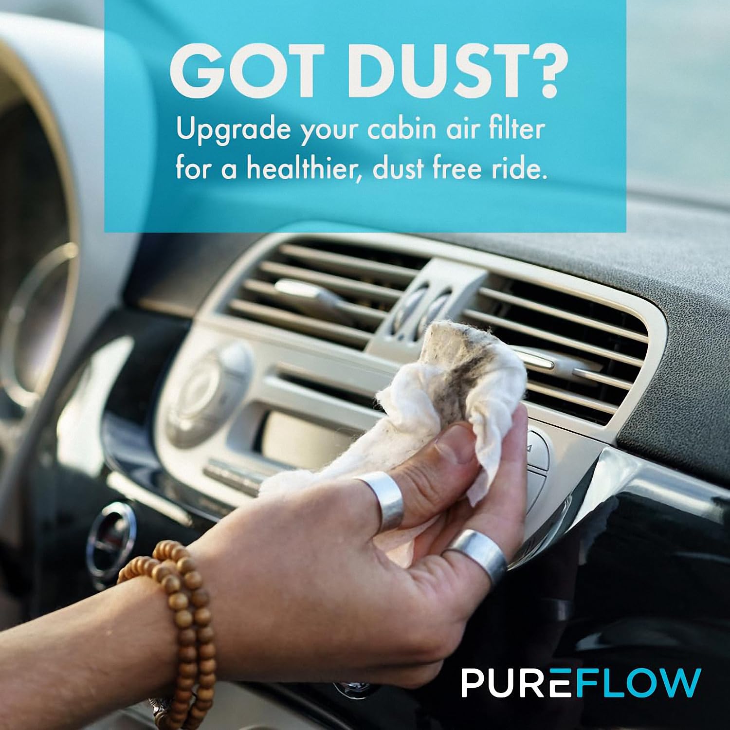 Premium Guard PUREFLOW installed in HVAC housing showing proper fit and airflow alignment