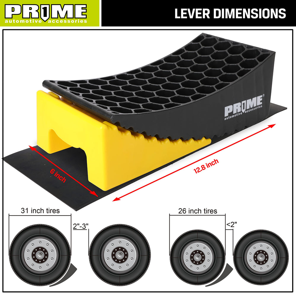 PR1ME rubber mats and wheel chocks staged to show secure support benefit
