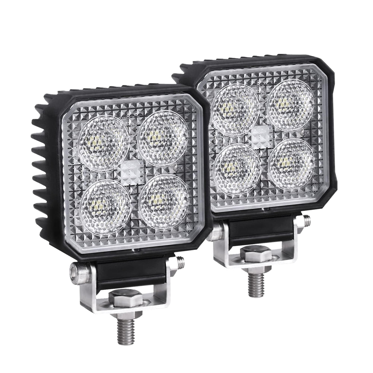 Primelux front view of two lights showing compact robust design and bright performance