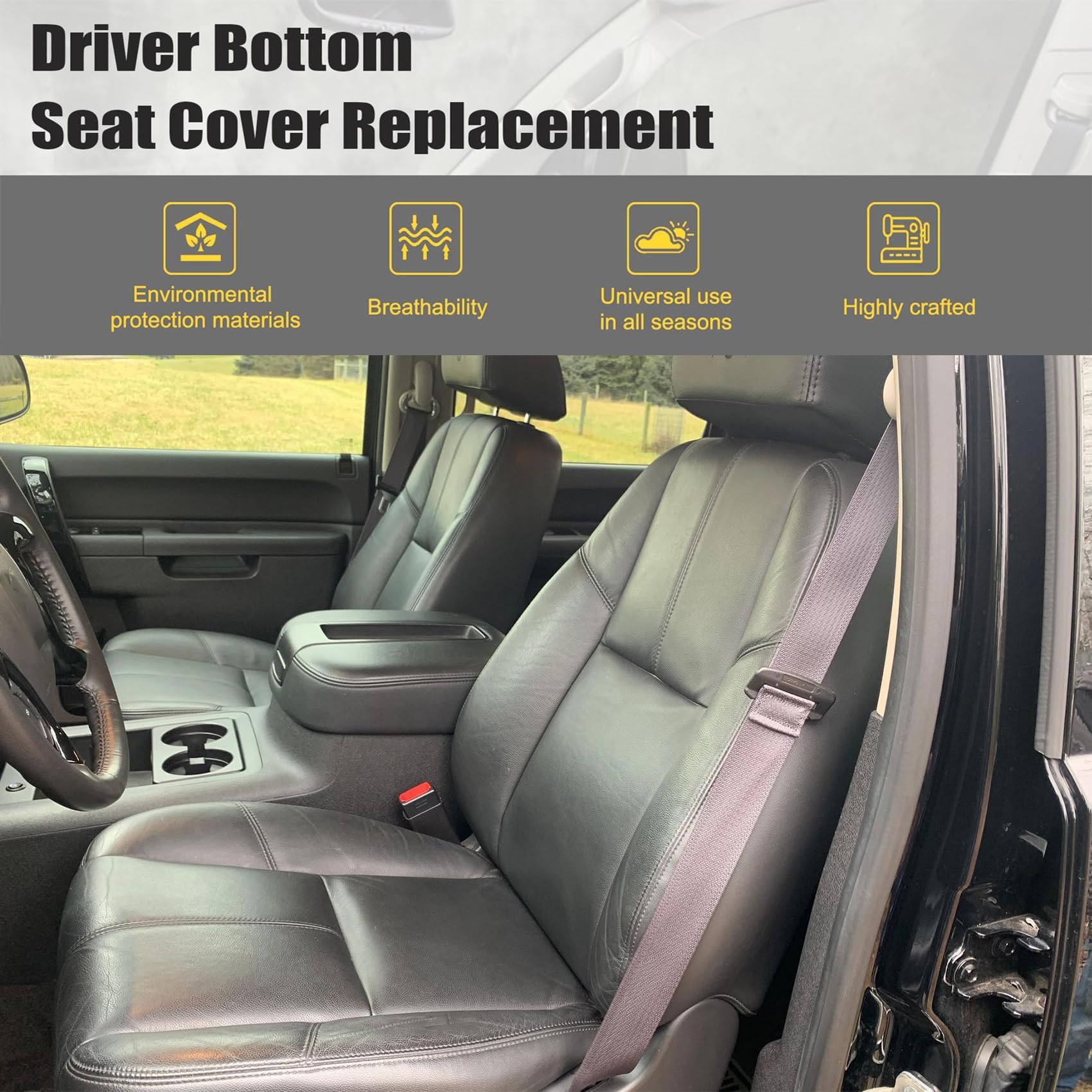 Priprilod installed seat bottom in truck demonstrating seamless integration